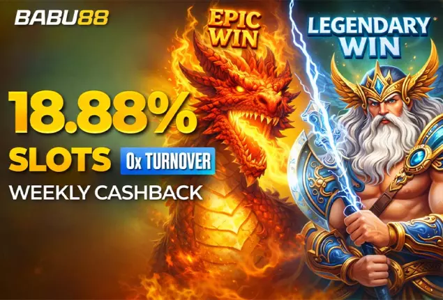 18.88% Slots Weekly Cashback