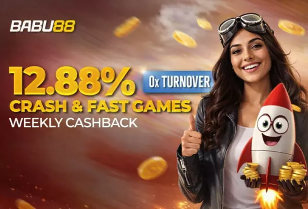 12.88% Crash & Fast Games Weekly Cashback